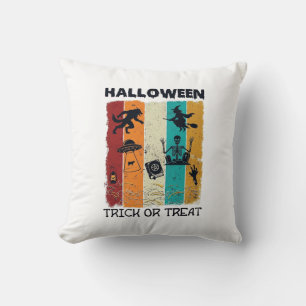 Halloween Süßes oder Saures Werwolf Hexe Skelett U Kissen