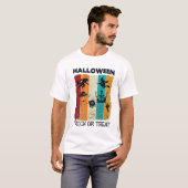Halloween Süßes oder Saures Werwolf Hexe Skelett U T-Shirt (Vorne ganz)