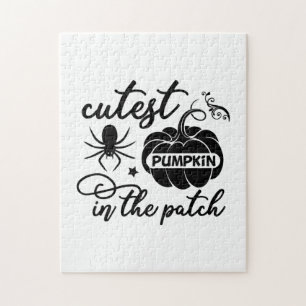 Halloween Süßester Kürbis auf dem Feld Geburtstag Puzzle