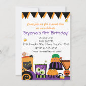 Halloween Süßigkeiten & Candy Fun Party Einladunge Einladung (Vorderseite)