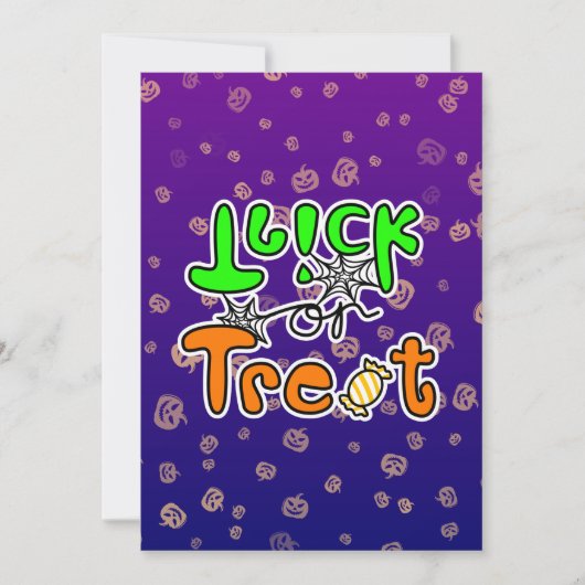 Halloween-Süßigkeiten-Flatcard (Vorderseite)