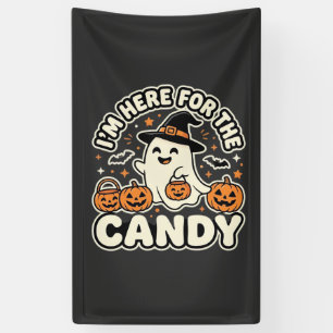 Halloween Süßigkeiten Geist Kürbis Design Banner