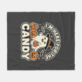 Halloween Süßigkeiten Geist Kürbis Design Fleecedecke (Vorderseite (Horizontal))