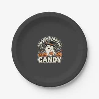 Halloween Süßigkeiten Geist Kürbis Design Pappteller