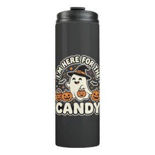 Halloween Süßigkeiten Geist Kürbis Design Thermosbecher