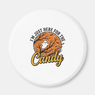 Halloween Süßigkeiten Geist Vintage Vektor Design_ Magnet