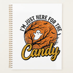 Halloween Süßigkeiten Geist Vintage Vektor Design_ Planer