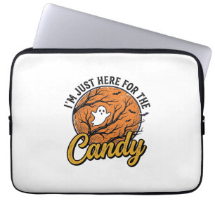 Halloween-Süßigkeiten-Geist Vintage-Vektordesign_1 Laptopschutzhülle