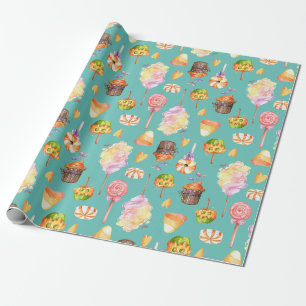 Halloween-Süßigkeiten Geschenkpapier
