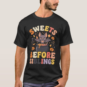 Halloween-Süßigkeiten-Geschwister-Tausch T-Shirt