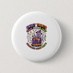 Halloween-Süßigkeiten-Kessel Gruselige Süßigkeiten Button