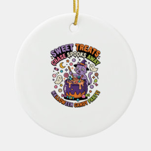 Halloween-Süßigkeiten Kessel Gruselige Süßigkeiten Keramik Ornament