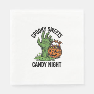 Halloween-Süßigkeiten-Monster Vintage Grusel-Häppc Serviette