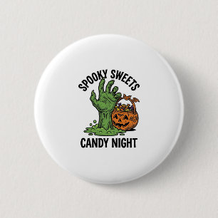Halloween-Süßigkeiten-Monster Vintage Gruseliger B Button