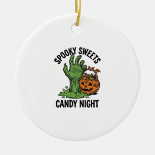 Halloween-Süßigkeiten-Monster Vintage Gruseliger-B Keramik Ornament