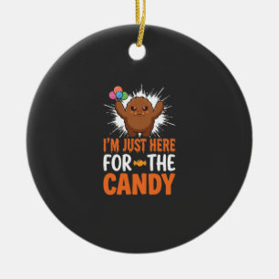 Halloween Süßigkeiten Monster Zitat Design Keramik Ornament