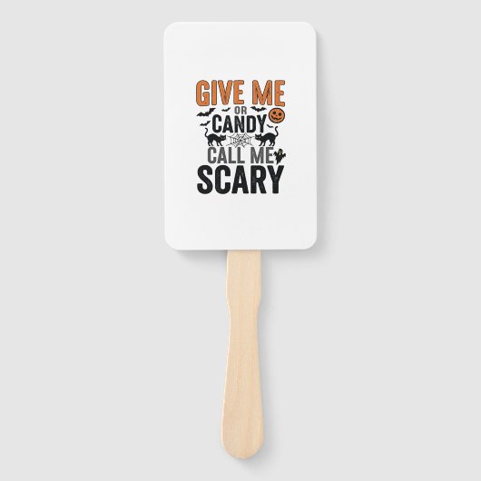 Halloween-Süßigkeiten oder nenne mich gruselig Vin Fächer (Vorderseite)