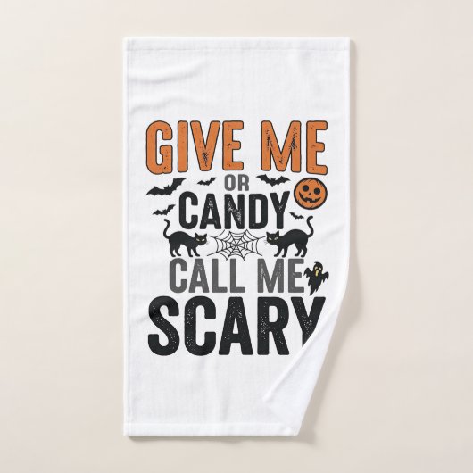 Halloween-Süßigkeiten oder nenne mich gruselig Vin Handtuch (Handtuch)