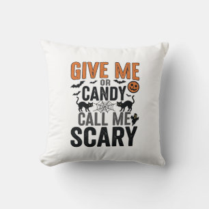 Halloween-Süßigkeiten oder nenne mich gruselig Vin Kissen