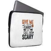 Halloween-Süßigkeiten oder nenne mich gruselig Vin Laptopschutzhülle (Vorne Rechts)