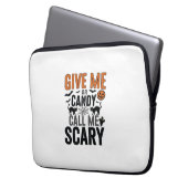 Halloween-Süßigkeiten oder nenne mich gruselig Vin Laptopschutzhülle (Vorderseite Links)