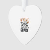 Halloween-Süßigkeiten oder nenne mich gruselig Vin Ornament (Vorderseite)