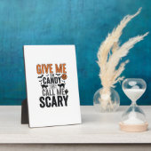 Halloween-Süßigkeiten oder nenne mich gruseliges V Fotoplatte (Seite)