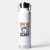 Halloween-Süßigkeiten oder nenne mich gruseliges V Trinkflasche (Vorderseite)