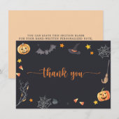 Halloween-Süßigkeiten oder Saures Dankeskarte (Vorne/Hinten)