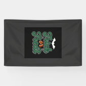 Halloween-Süßigkeiten oder Saures Fledermaus-Webde Banner (Horizontal)