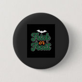 Halloween-Süßigkeiten oder Saures Fledermaus-Webde Button (Vorderseite)