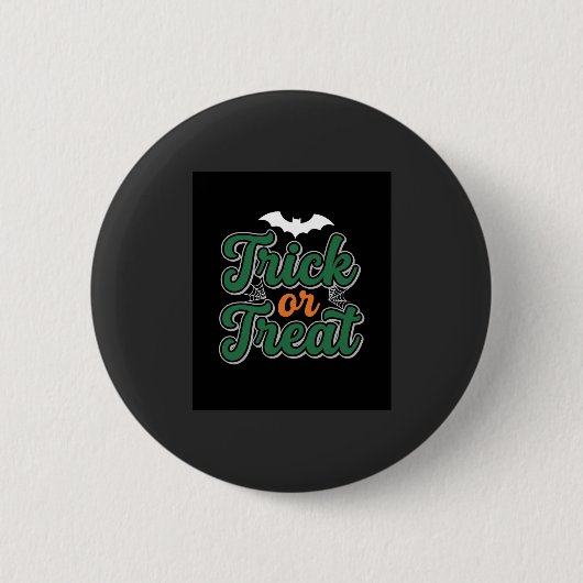 Halloween-Süßigkeiten oder Saures Fledermaus-Webde Button (Vorderseite)