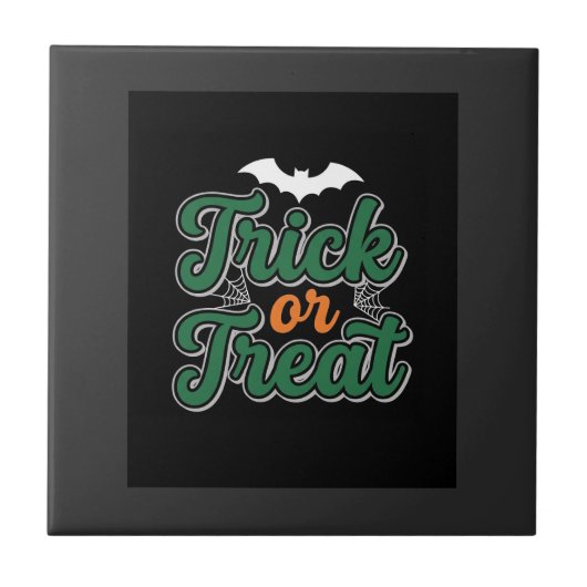 Halloween-Süßigkeiten oder Saures Fledermaus-Webde Fliese (Vorderseite)