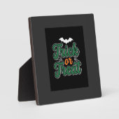 Halloween-Süßigkeiten oder Saures Fledermaus-Webde Fotoplatte (Vorderseite)