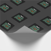 Halloween-Süßigkeiten oder Saures Fledermaus-Webde Geschenkpapier (Ecke)