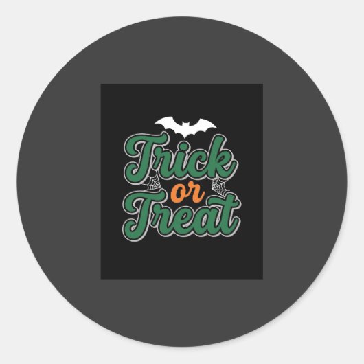 Halloween-Süßigkeiten oder Saures Fledermaus-Webde Runder Aufkleber (Vorderseite)