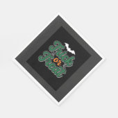 Halloween-Süßigkeiten oder Saures Fledermaus-Webde Serviette (Ecke)