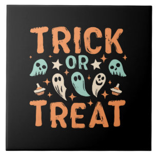Halloween-Süßigkeiten oder Saures Fliese