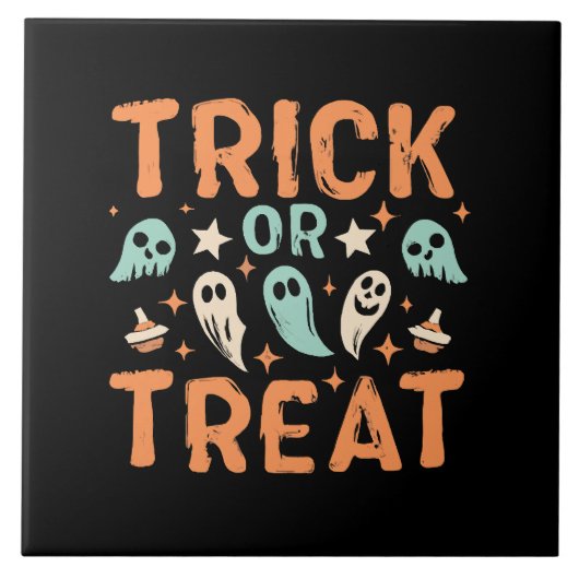 Halloween-Süßigkeiten oder Saures Fliese (Vorderseite)