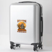 Halloween-Süßigkeiten-oder-Saures-Grabstein-Zombie Aufkleber (Koffer)