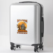 Halloween-Süßigkeiten-oder-Saures-Grabstein-Zombie Aufkleber (Koffer)
