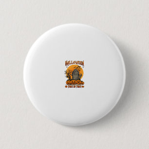Halloween-Süßigkeiten-oder-Saures-Grabstein-Zombie Button