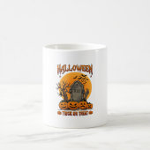 Halloween-Süßigkeiten oder Saures Grabstein Zombie Kaffeetasse (Mittel)