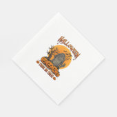 Halloween Süßigkeiten oder Saures Grabstein Zombie Serviette (Ecke)