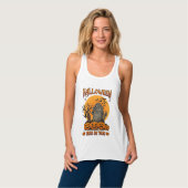 Halloween-Süßigkeiten-oder-Saures-Grabstein-Zombie Tank Top (Vorderseite Vollansicht)