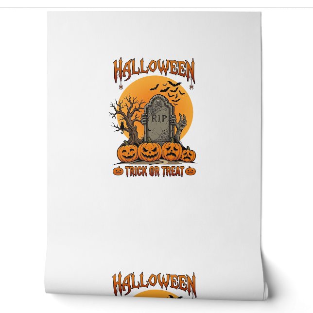 Halloween Süßigkeiten oder Saures Grabstein Zombie Tapete (Abrollen)