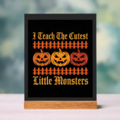 Halloween-Süßigkeiten oder Saures kleine Monster K Acrylschild (Neutral)