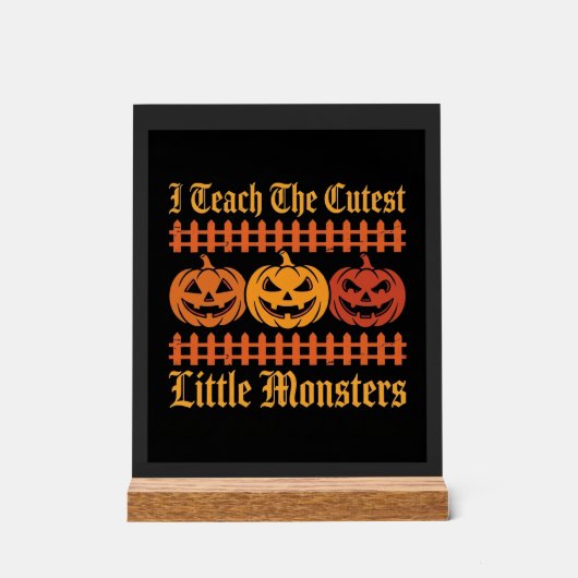 Halloween-Süßigkeiten oder Saures kleine Monster K Acrylschild (Vorderseite)