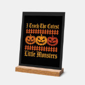 Halloween-Süßigkeiten oder Saures kleine Monster K Acrylschild (Winkel)