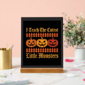 Halloween-Süßigkeiten oder Saures kleine Monster K Acrylschild (Hochzeit)